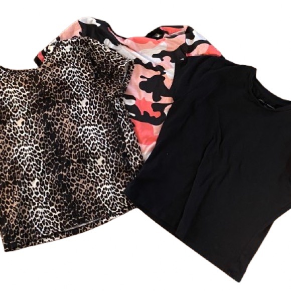 💙 3 Shirt Bundle - Size L/XL Baby Tee’s / Cropped - Picture 12 of 13